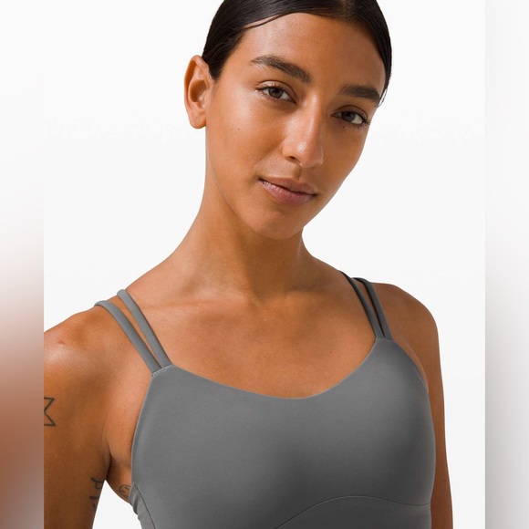 Lululemon Like a Cloud Bra Long Line B/C Cup size 4 Asphalt Grey ASGY - Picture 4 of 6